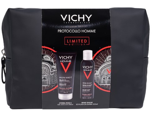 Vichy Homme Pochette Natale 2025 - 1 Gel Doccia 200 millillitri + 1 Schiuma da Barba 200 millilitri